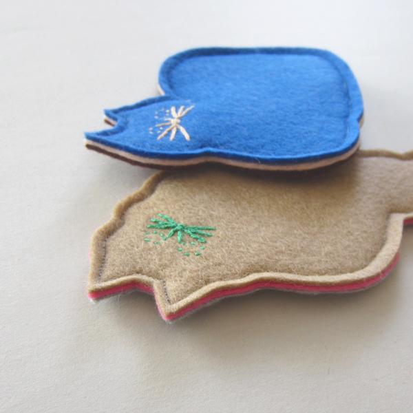 パンケ！ フェルト・コースター [すわりねこセットD]