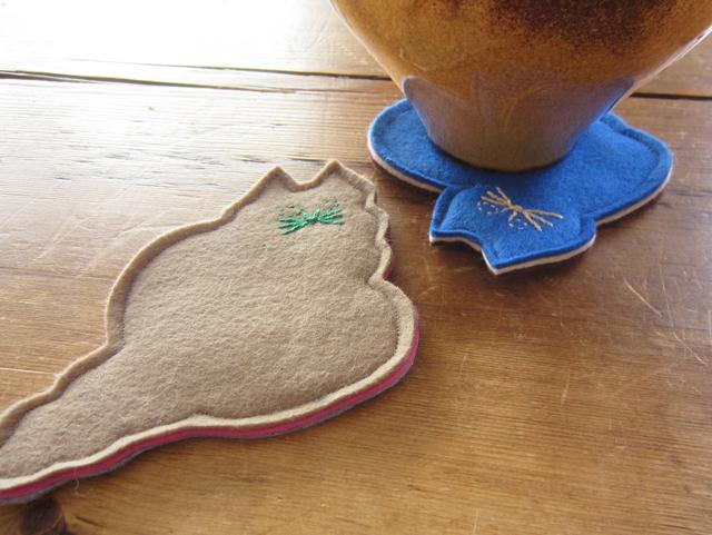 パンケ！ フェルト・コースター [すわりねこセットD] | 6枚目